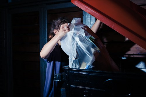 Team of waste management professionals at work in Tower Hamlets.